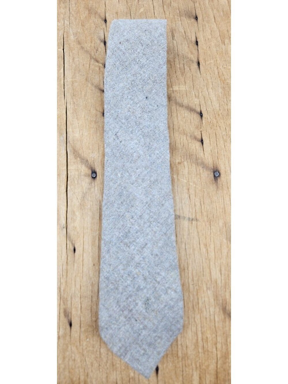 VTG YSL Yves St Laurent Wool Blend Mens Necktie Beige Tie